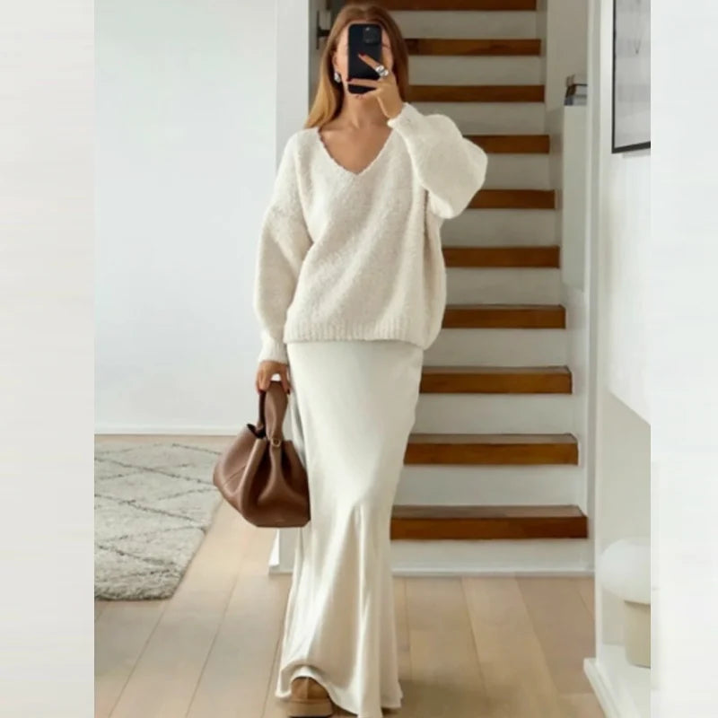 Satin High-Waist Satin Skirt – Effortless Chic