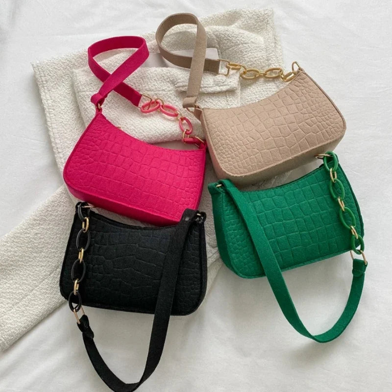 Women’s Fashion PU Leather Shoulder Bag – Retro Solid Colour Hobo Handbag for Work and Casual Wear