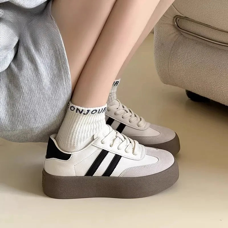 Women's Sports Shoes - Casual Shoes with Thick Sole